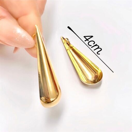 PING GOTA OCA 4CM  FOLHEADO A OURO 18K
