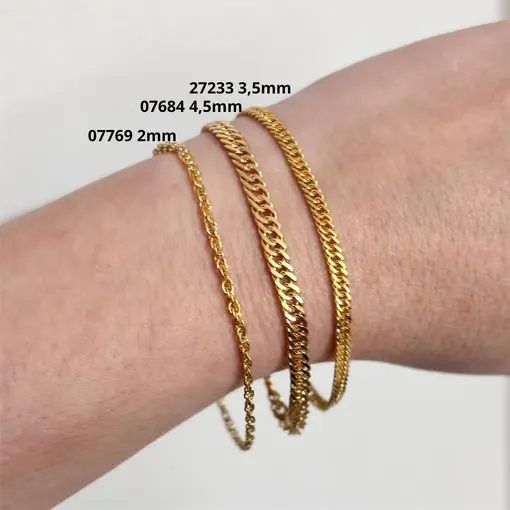 CORRENTE ELO DUPLO 5,2MM FOLHEADO A OURO 18K