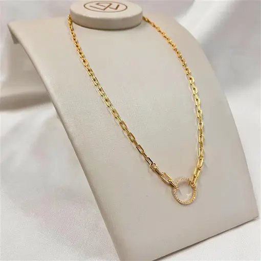 GARG COM CRAVEJADO FOLHEADO A OURO 18K