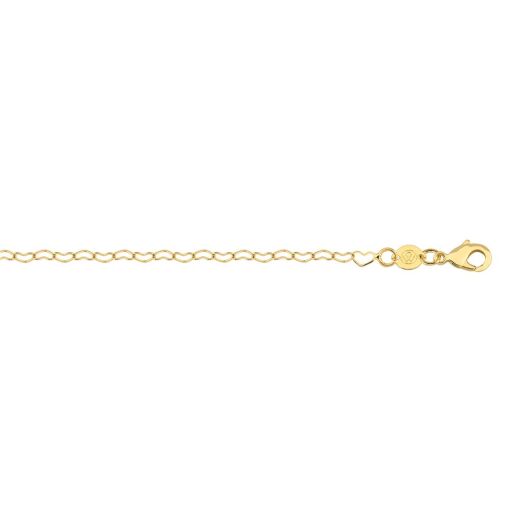 CORRENTE CORAÇÃO 3,4MM FOLHEADO A OURO 18K