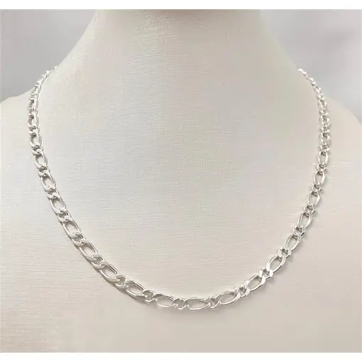 CORRENTE 1X1 6 MM DIAMANTADA FOLHEADO A PRATA