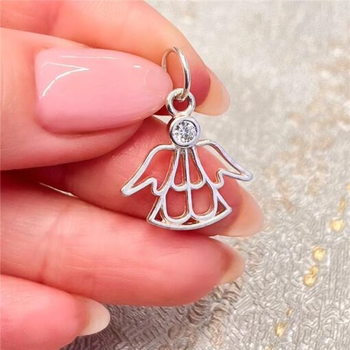 PINGENTE ANJINHO C/ ZIRCONIA PRATA 925