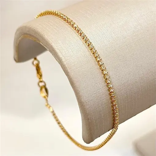 PUL INFANTIL ZIRC 1,2MM FOLHEADO A OURO 18K