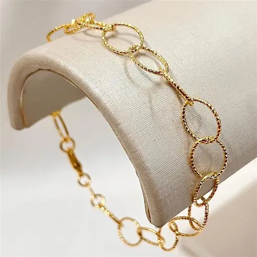 PUL ELOS REDONDOS  FOLHEADO A OURO 18K