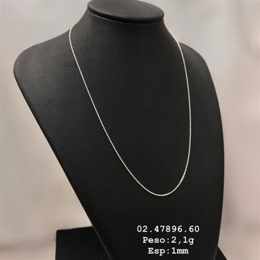 CORRENTE GRUMET ELOS PEQUENOS 1MM PRATA 925