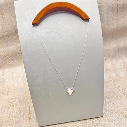 COLAR C/ PINGENTE TRIANGULO LISO PRATA 925