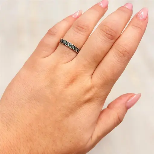 ANEL ABERTO C/ MENINO E CORAÇÃO  PRATA 925