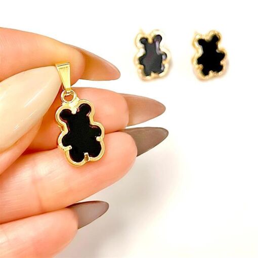 PING BEAR MADREPEROLA FOLHEADO A OURO 18K