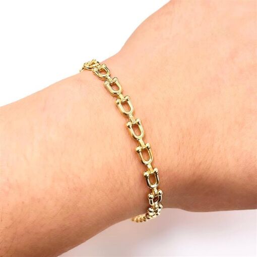 PUL CORRENTE ELOS PEQ.  FOLHEADO A OURO 18K