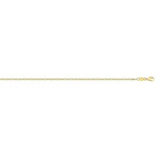 CORRENTE FIGARO 3X1 1,8 MM FOLHEADO A OURO 18K