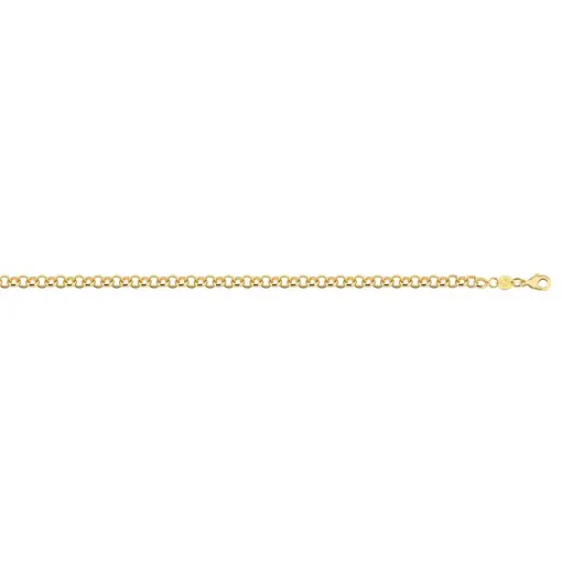 CORRENTE ELO PORTUGUES 4,5MM FOLHEADO A OURO 18K