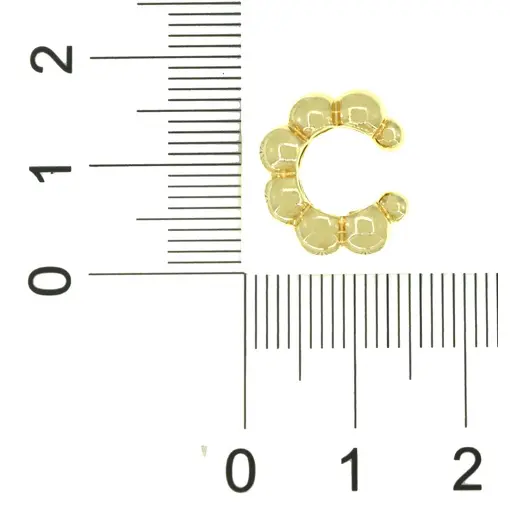PIERCING BOLINHA 1,5CM FOLHEADO A OURO 18K