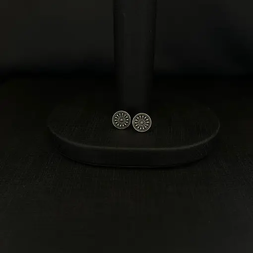 BRINCO REDONDO C/ DETALHES PRATA 925