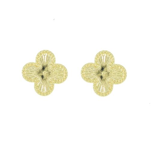 BR PINO TREVO RISC. C/ PONT FOLHEADO A OURO 18K