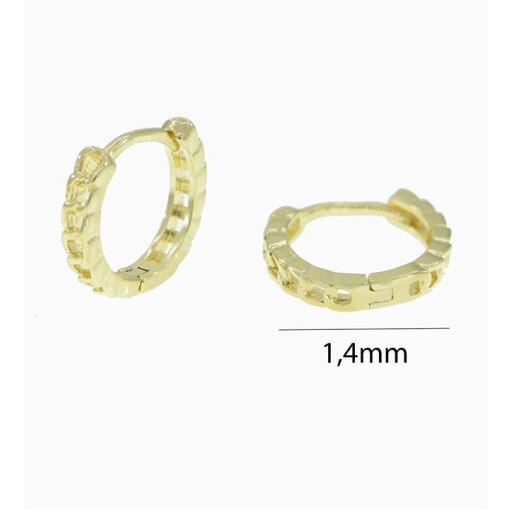 BR CLICK C/ DETALHE CORRENTE 1,4CM FOLHEADO A OURO 18K