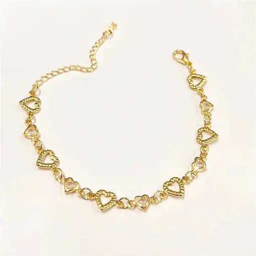 PUL CORAÇÕES  FOLHEADO A OURO 18K