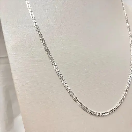 CORRENTE ELO DUPLO 5,2MM FOLHEADO A PRATA