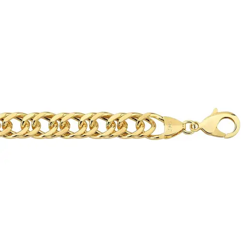 CORRENTE ELO DUPLO 10 MM FOLHEADO A OURO 18K