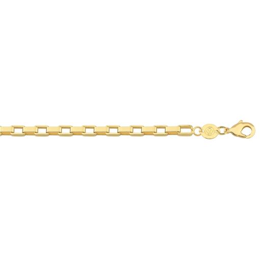 CORR CARTIE 3,6MM ELO LARGO FOLHEADO A OURO 18K