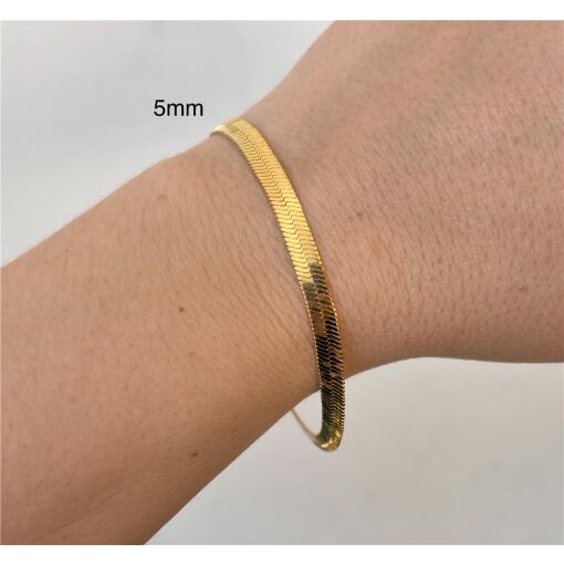 CORRENTE FITA 5,00MM FOLHEADO A OURO 18K