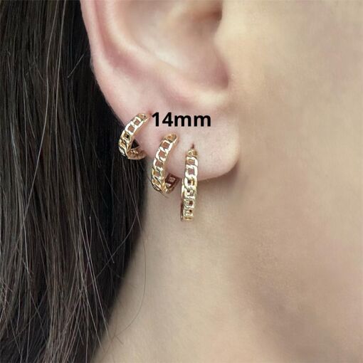 BR CLICK C/ DETALHE CORRENTE 1,4CM FOLHEADO A OURO 18K