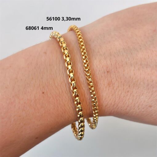 COR CORDAO 4,0MM TIPO VENEZIANA FOLHEADO A OURO 18K