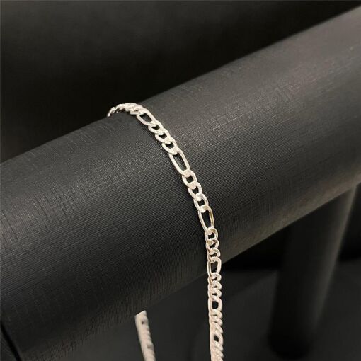 CORRENTE FIGARO FLAT 1 3,9MM PRATA 925