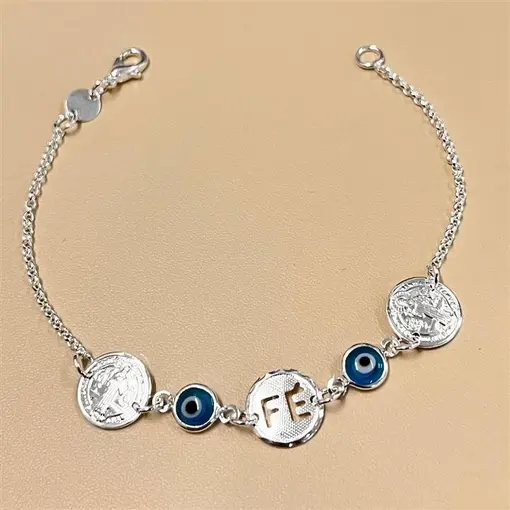 PULSEIRA FÉ FOLHEADO A PRATA