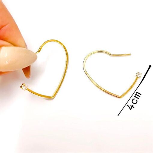 BR CORAÇÃO C/ PONTO DE LUZ 4CM FOLHEADO A OURO 18K
