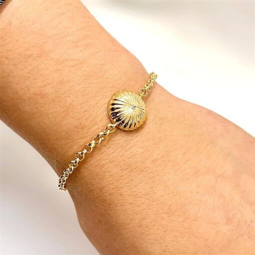 PUL DIAM. C/ PONTO DE LUZ  FOLHEADO A OURO 18K