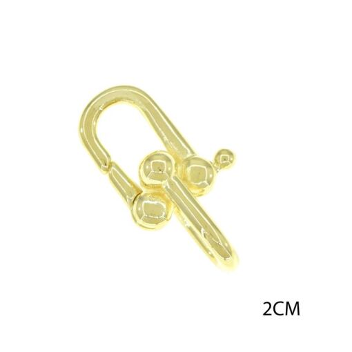 FECHO 2 ELOS ENGATADOS  FOLHEADO A OURO 18K