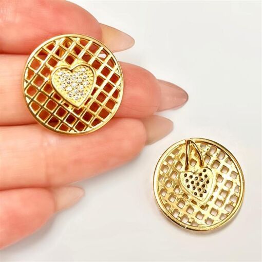 PING  RED VAZ. C/ CORAÇÃO CRA. FOLHEADO A OURO 18K