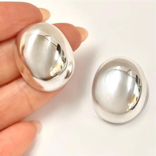 BR OVAL ABAULADO 2,5CM FOLHEADO A PRATA