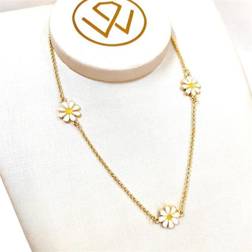 GARG 3 MARGARIDAS RES.  FOLHEADO A OURO 18K