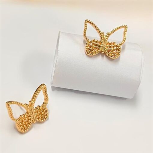 BR BORBOLETA  FOLHEADO A OURO 18K
