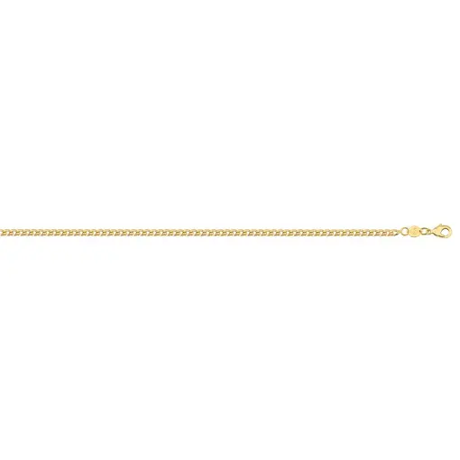 CORRENTE CUBANA 1X1 2,8MM FOLHEADO A OURO 18K