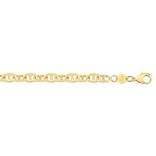 CORRENTE GUCCI 5MM FOLHEADO A OURO 18K