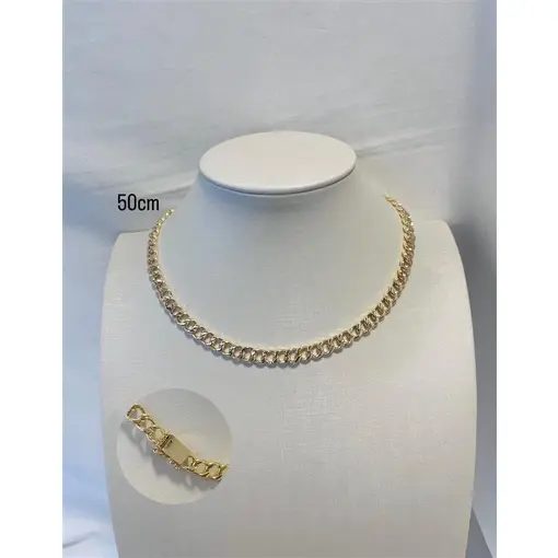 COLAR COR GRUMET DIAM 8,5MM  FOLHEADO A OURO 18K
