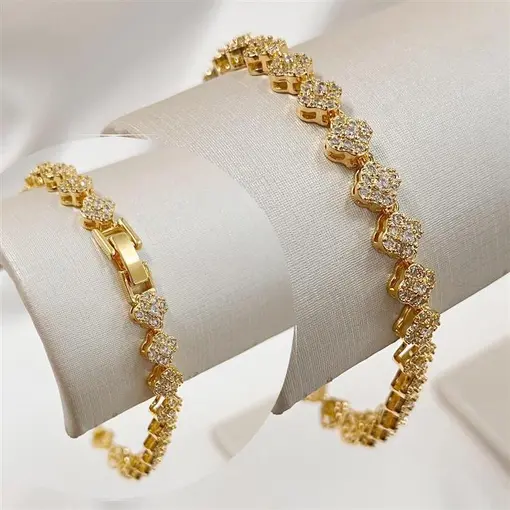 COLAR RIVIERA TREVO  FOLHEADO A OURO 18K