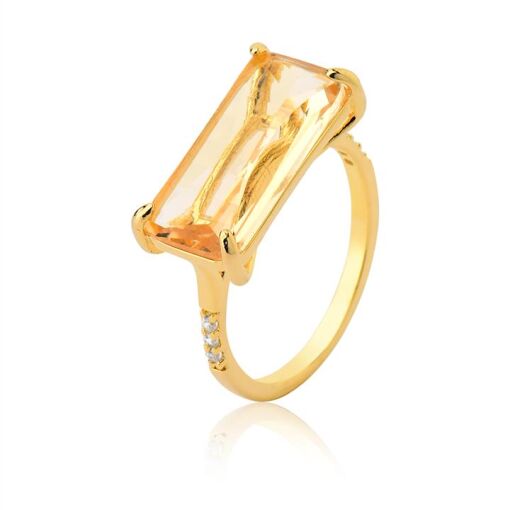 ANEL FOLHEADO A OURO 18K