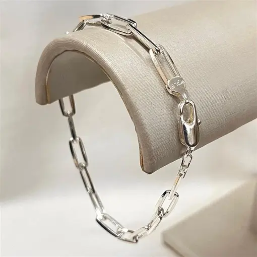 CORRENTE CARTIER 5,2 MM  DIAMANTADA FOLHEADO A PRATA