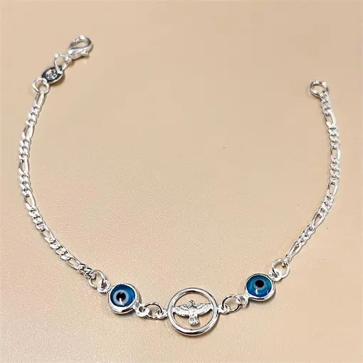 PULSEIRA ESPIRITO SANTO FOLHEADO A PRATA