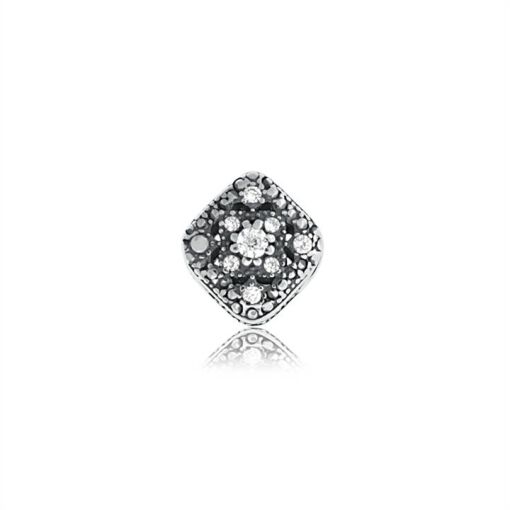 BERLOQUE MOMENTS QUADRADO C/FLOR CRAVEJADA 3,3G PRATA 925