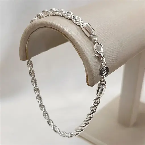 CORRENTE CORDAO BAIANO 3,9MM FOLHEADO A PRATA