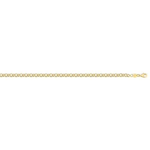 CORRENTE ELO PORTUGUES 4,5MM FOLHEADO A OURO 18K