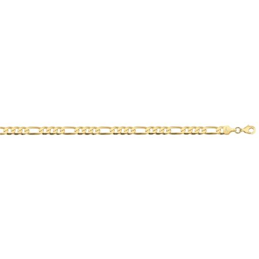 CORRENTE FIGARO 3X1 5,8MM FOLHEADO A OURO 18K