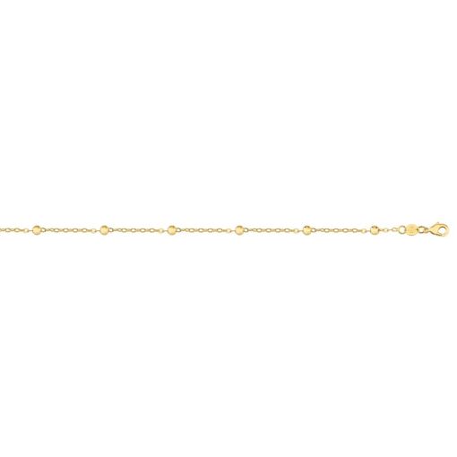 CORRENTE CADEADO C/ BOLINHA 4MM FOLHEADO A OURO 18K