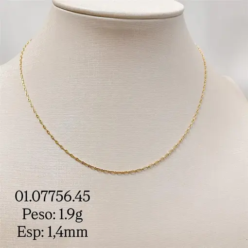 CORRENTE CARTIER 1,4MM FOLHEADO A OURO 18K