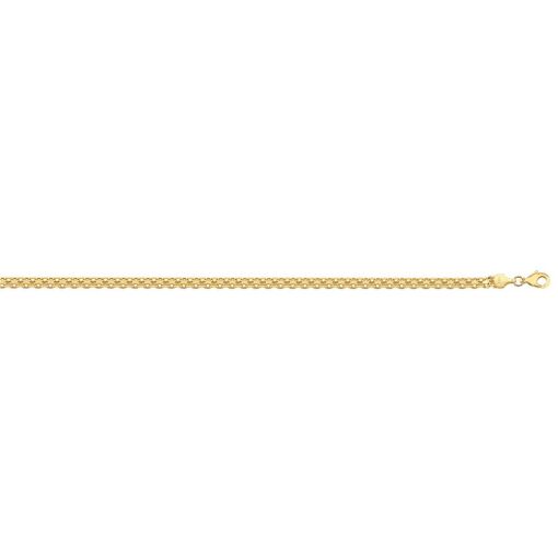 CORRENTE DUPLA 4MM FOLHEADO A OURO 18K