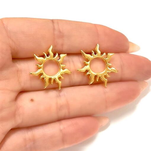 BR PINO SOL VAZADO FOLHEADO A OURO 18K